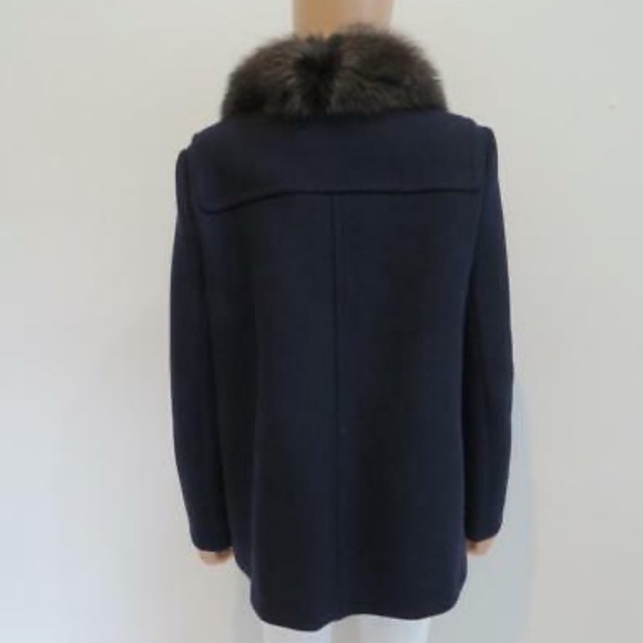 Prada Navy Blue Wool/Cashmere Blend Toggle Swing Duffle Coat Jacket - Picture 5 of 11